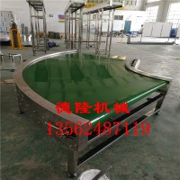 90度皮帶轉彎機環(huán)形皮帶輸送線物流快遞分揀傳送機廠家