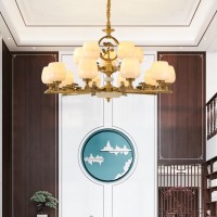 玉石燈?全銅玉石燈?中式青玉玉石燈具 歐式玉石吊燈