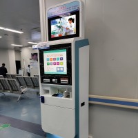 32寸液晶廣告機電容紅外觸摸刷卡自助查詢終端機鈑金外殼定制