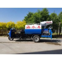 3噸三輪灑水車工地用柴油霧炮園林綠化除塵多功能噴霧機撒水澆水