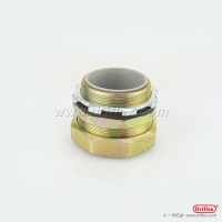 天津一洋五金生產(chǎn)鐵鍍鋅外絲直接頭，包塑金屬軟管接頭